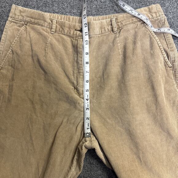 L.L. Bean Womens Size 12 Beige High Rise Cotton Corduroy Pants Retro Classic - Picture 3 of 7